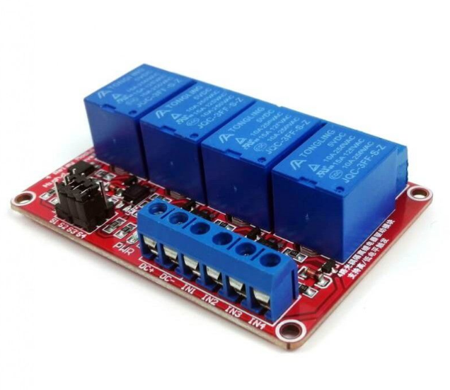 5V 4-Channel Relay Module – KSH 350 at CLOUD SENSORS Mombasa – Top quality relays. Best electronics in Kenya. Shop now for Arduino, ESP32, sensors and IoT devices.